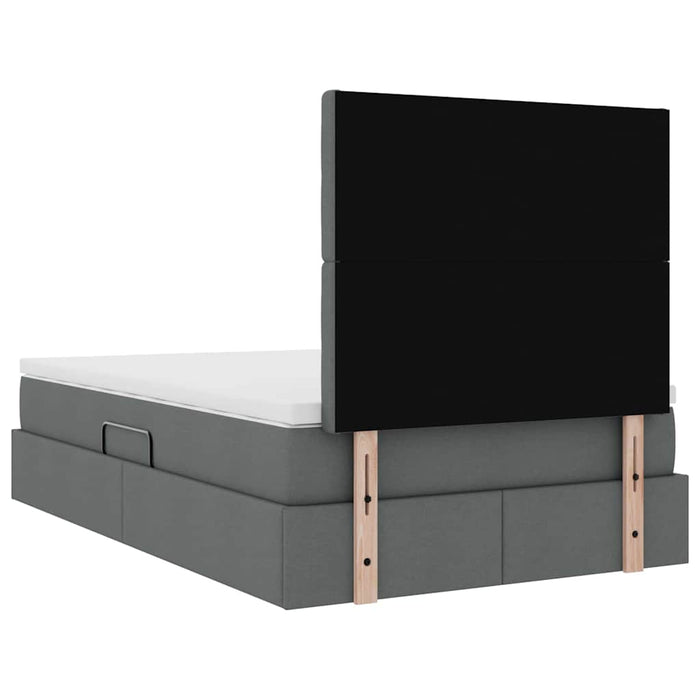 Pat cu storage Gri închis 120 x 200 cm Piele artificială - WALTI WALTI