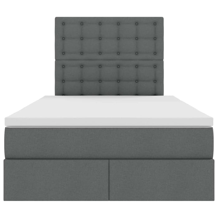 Pat cu storage Gri închis 120 x 200 cm Piele artificială - WALTI WALTI