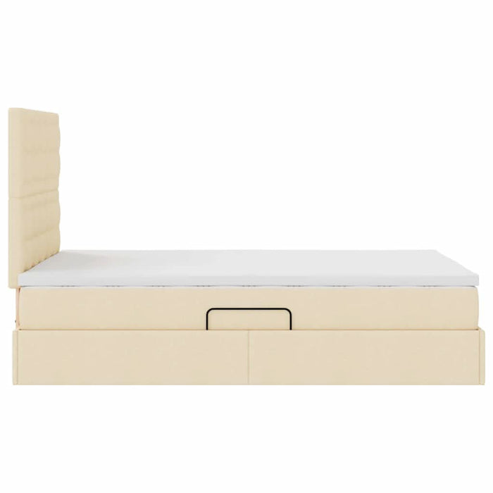 Pat cu storage cu saltea Creme 120 x 200 cm Piele artificială - WALTI WALTI