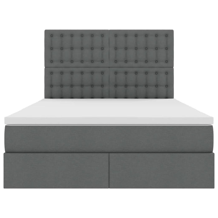 Pat cu storage Gri închis 140 x 200 cm Piele artificială - WALTI WALTI