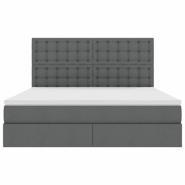 Pat cu saltea și spațiu de depozitare Gri închis 160 x 200 cm - WALTI WALTI