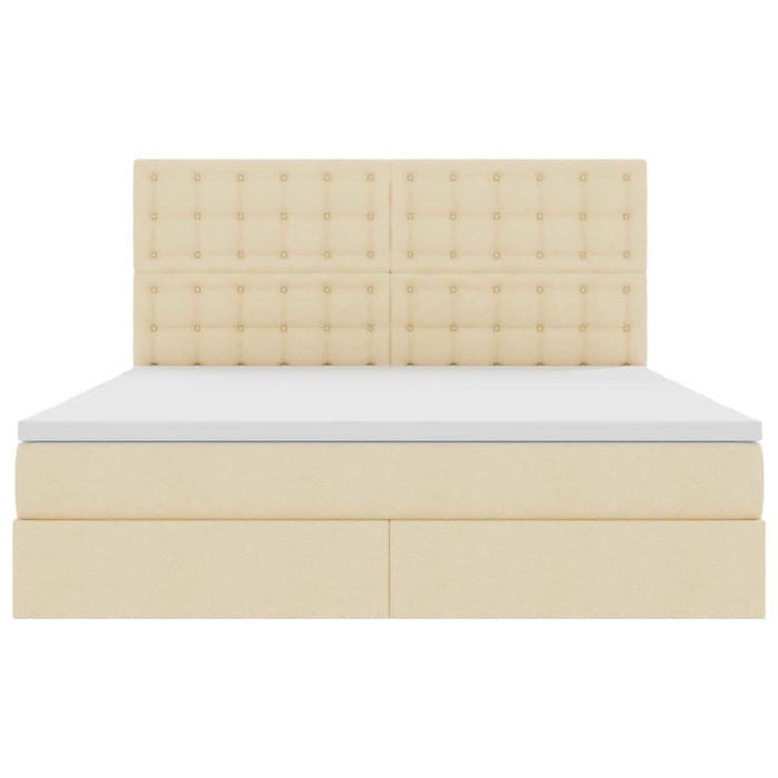 Pat cu storage cu saltea Creme 180 x 200 cm Piele artificială - WALTI WALTI