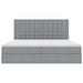 Pat cu storage Gri deschis 200 x 200 cm Piele artificială - WALTI WALTI