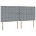 Pat cu storage Gri deschis 200 x 200 cm Piele artificială - WALTI WALTI