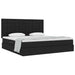 Pat cu storage cu saltea Negru 200 x 200 cm Piele artificială - WALTI WALTI