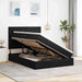Pat cu saltea și LED cu saltea Negru 140 x 190 cm Catifea - WALTI WALTI