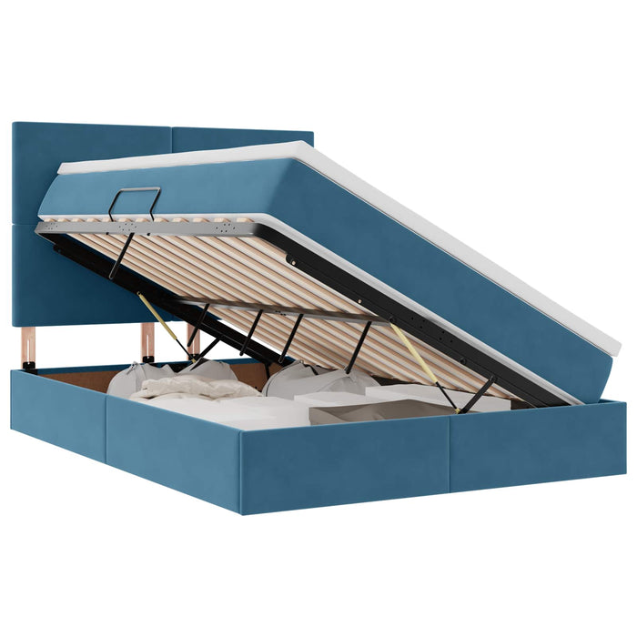 Pat cu saltea și spațiu de depozitare 140 x 200 cm Catifea - WALTI WALTI