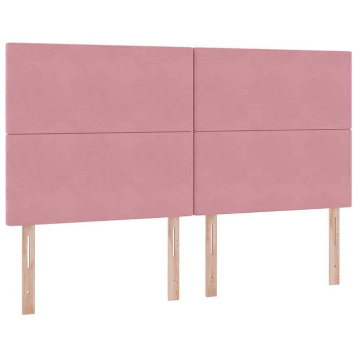 Pat cu saltea și LED cu saltea Roz 180 x 200 cm Catifea - WALTI WALTI