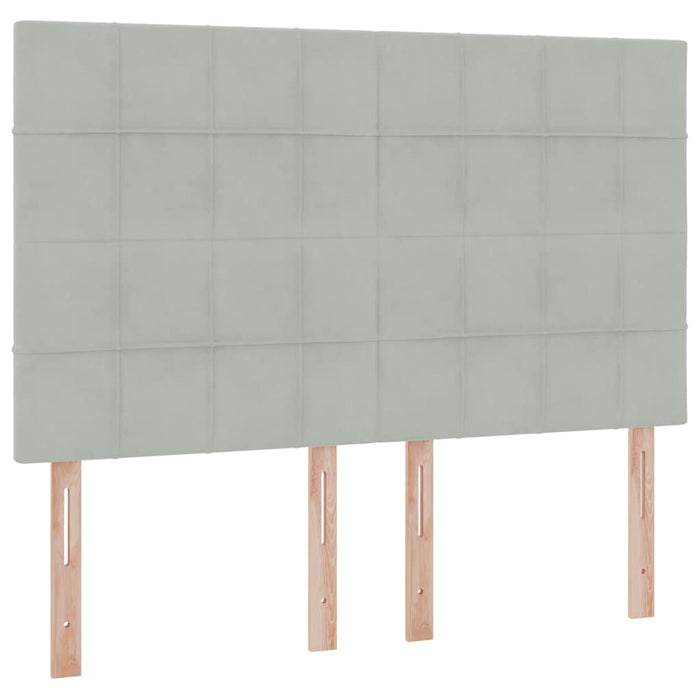 Pat cu saltea și spațiu de depozitare Gri deschis 140 x 190 cm - WALTI WALTI