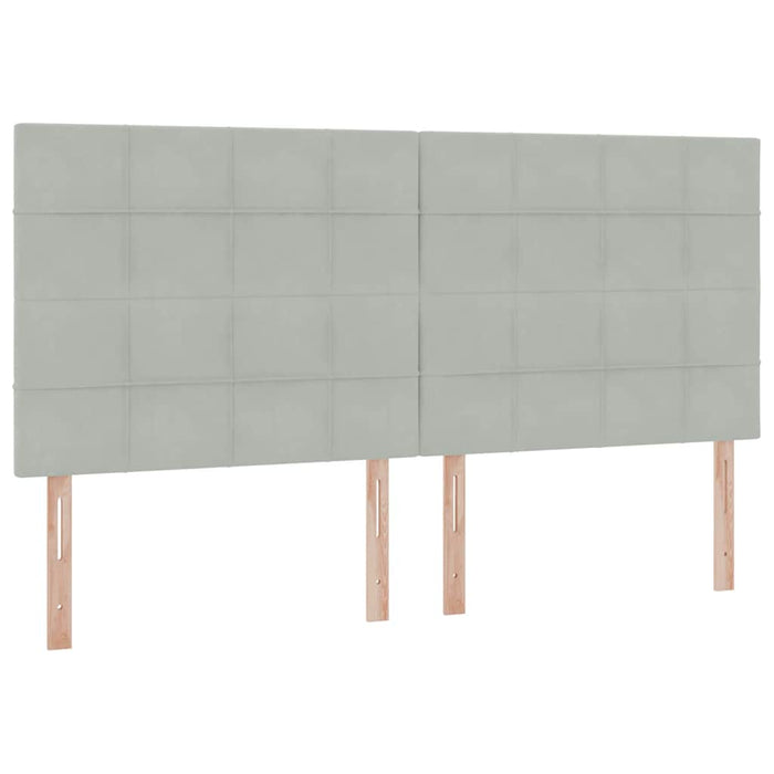 Pat cu saltea și spațiu de depozitare Gri deschis 200 x 200 cm - WALTI WALTI