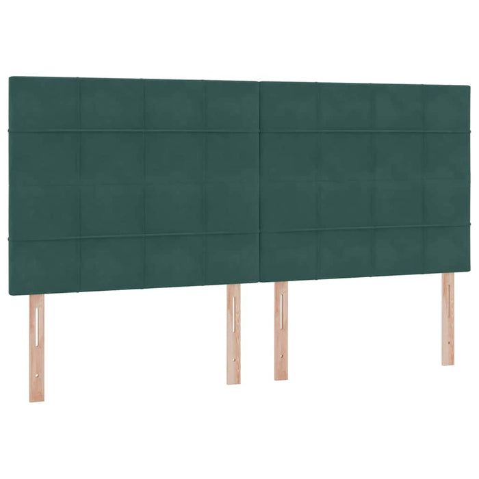 Pat cu saltea și spațiu de depozitare Verde închis 200 x 200 cm - WALTI WALTI