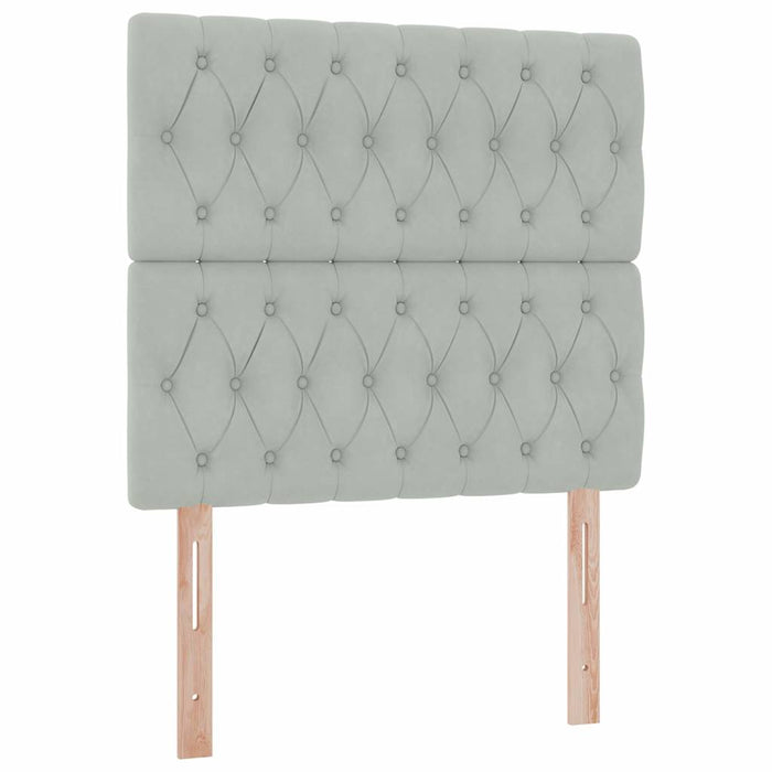 Pat cu saltea și spațiu de depozitare Gri deschis 100 x 200 cm - WALTI WALTI