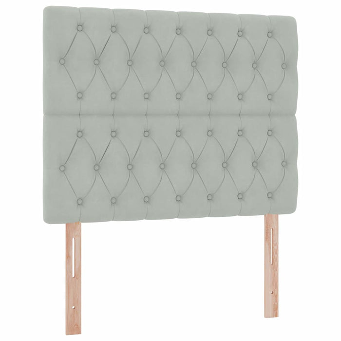 Pat cu saltea și spațiu de depozitare Gri deschis 120 x 200 cm - WALTI WALTI