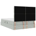 Pat cu saltea și LED cu saltea Gri deschis 140 x 200 cm Catifea - WALTI WALTI