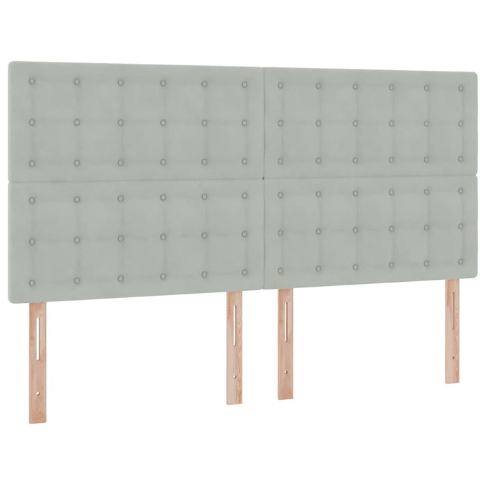 Pat cu saltea și spațiu de depozitare Gri deschis 180 x 200 cm - WALTI WALTI