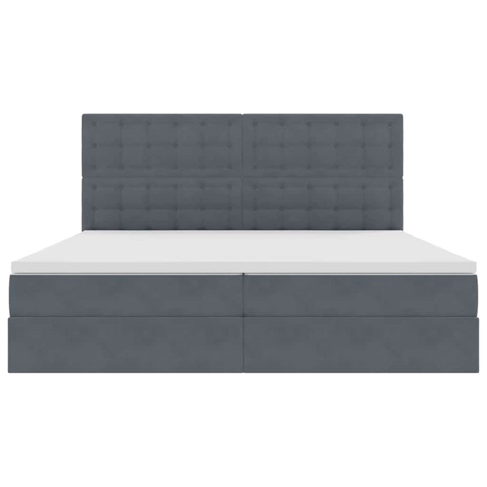 Pat cu saltea și spațiu de depozitare Gri închis 200 x 200 cm - WALTI WALTI