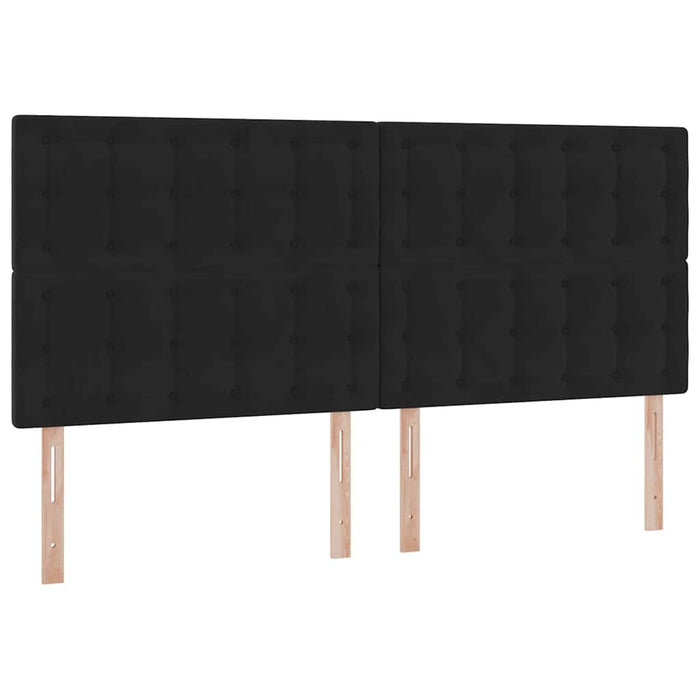 Pat cu saltea și spațiu de depozitare Negru 200 x 200 cm - WALTI WALTI