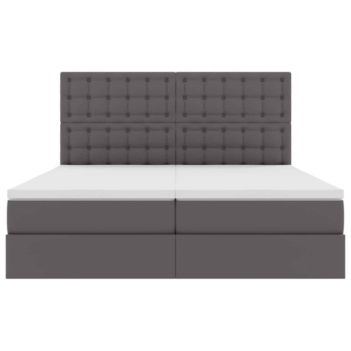 Pat cu saltea și spațiu de depozitare Gri 180 x 200 cm - WALTI WALTI