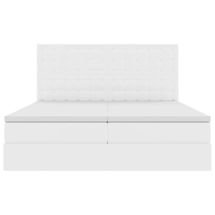 Pat cu saltea și spațiu de depozitare Alb pur 200 x 200 cm - WALTI WALTI