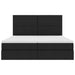 Pat cu storage cu saltea Negru 180 x 200 cm Piele artificială - WALTI WALTI