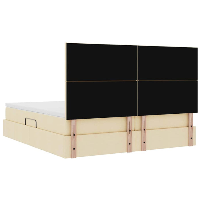 Pat cu storage cu saltea Creme 180 x 200 cm Piele artificială - WALTI WALTI