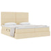 Pat cu storage cu saltea Creme 180 x 200 cm Piele artificială - WALTI WALTI