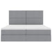 Pat cu storage Gri deschis 200 x 200 cm Piele artificială - WALTI WALTI