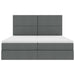 Pat cu storage Gri închis 200 x 200 cm Piele artificială - WALTI WALTI