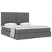 Pat cu storage Gri închis 200 x 200 cm Piele artificială - WALTI WALTI