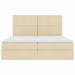 Pat cu storage cu saltea Creme 200 x 200 cm Piele artificială - WALTI WALTI