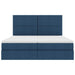 Pat cu storage albastru 200 x 200 cm Piele artificială - WALTI WALTI
