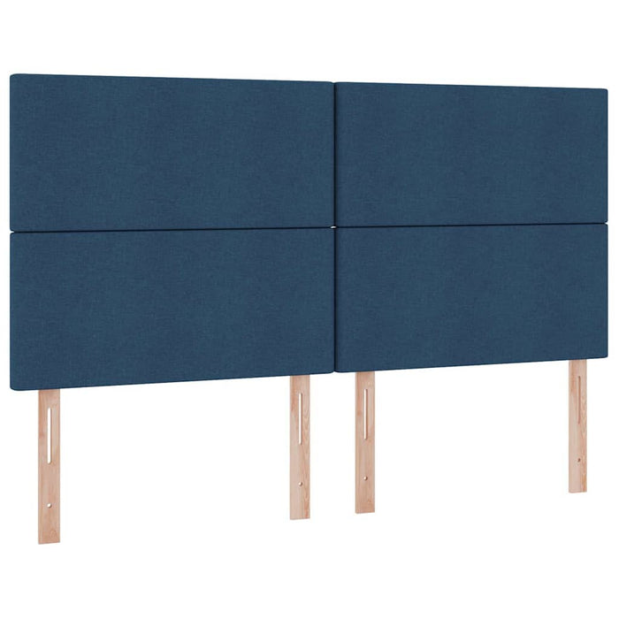 Pat cu storage albastru 200 x 200 cm Piele artificială - WALTI WALTI