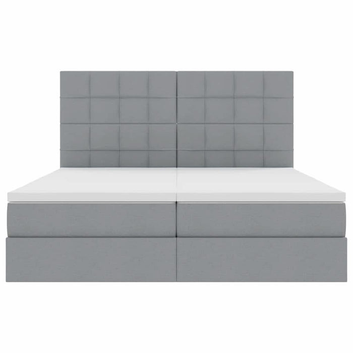 Pat cu storage Gri deschis 180 x 200 cm Piele artificială - WALTI WALTI