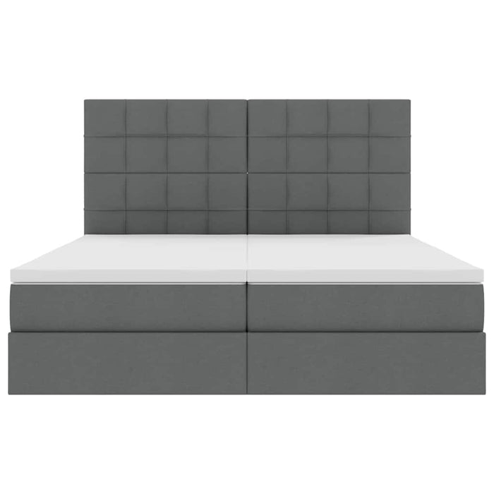 Pat cu storage Gri închis 180 x 200 cm Piele artificială - WALTI WALTI