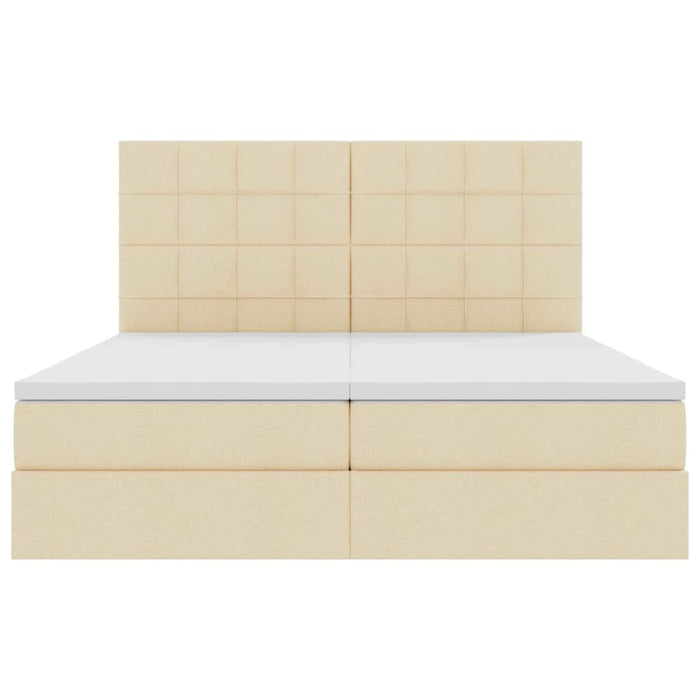 Pat cu storage cu saltea Creme 180 x 200 cm Piele artificială - WALTI WALTI