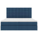 Pat cu storage albastru 180 x 200 cm Piele artificială - WALTI WALTI
