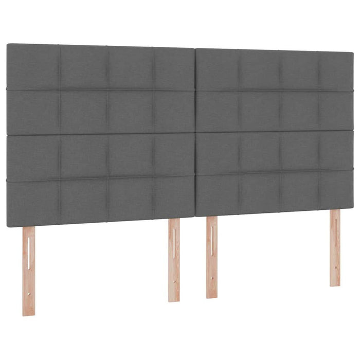 Pat cu storage Gri închis 200 x 200 cm Piele artificială - WALTI WALTI