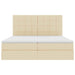 Pat cu storage cu saltea Creme 200 x 200 cm Piele artificială - WALTI WALTI