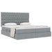 Pat cu storage Gri deschis 180 x 200 cm Piele artificială - WALTI WALTI