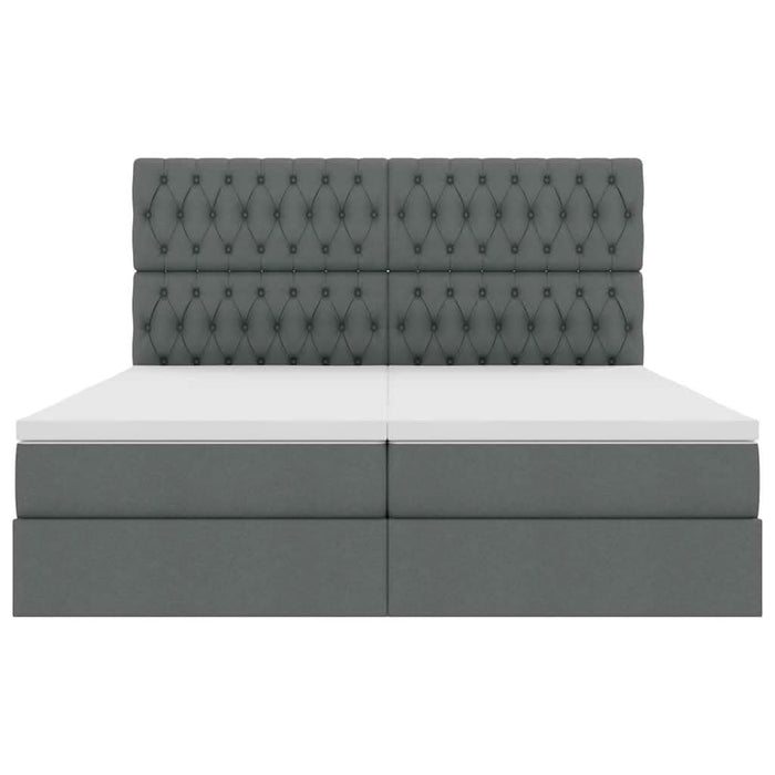 Pat cu storage Gri închis 180 x 200 cm Piele artificială - WALTI WALTI