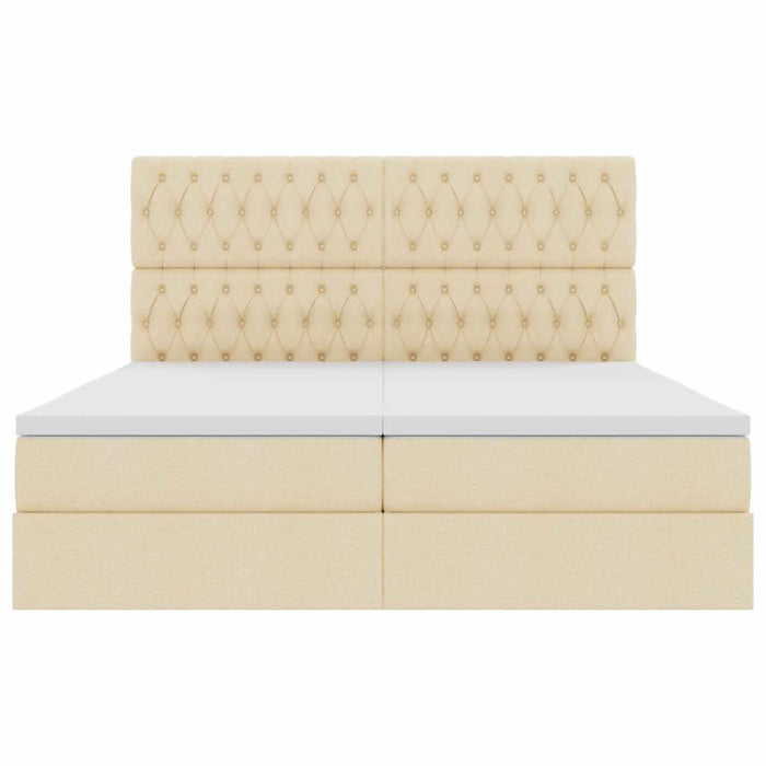 Pat cu storage cu saltea Creme 180 x 200 cm Piele artificială - WALTI WALTI