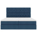 Pat cu storage cu headboard albastru 180 x 200 cm Țesătură - WALTI WALTI