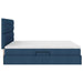 Pat cu storage cu headboard albastru 180 x 200 cm Țesătură - WALTI WALTI