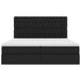 Pat cu storage cu saltea Negru 200 x 200 cm Piele artificială - WALTI WALTI