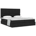 Pat cu storage cu saltea Negru 200 x 200 cm Piele artificială - WALTI WALTI