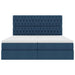Pat cu storage albastru 200 x 200 cm Piele artificială - WALTI WALTI