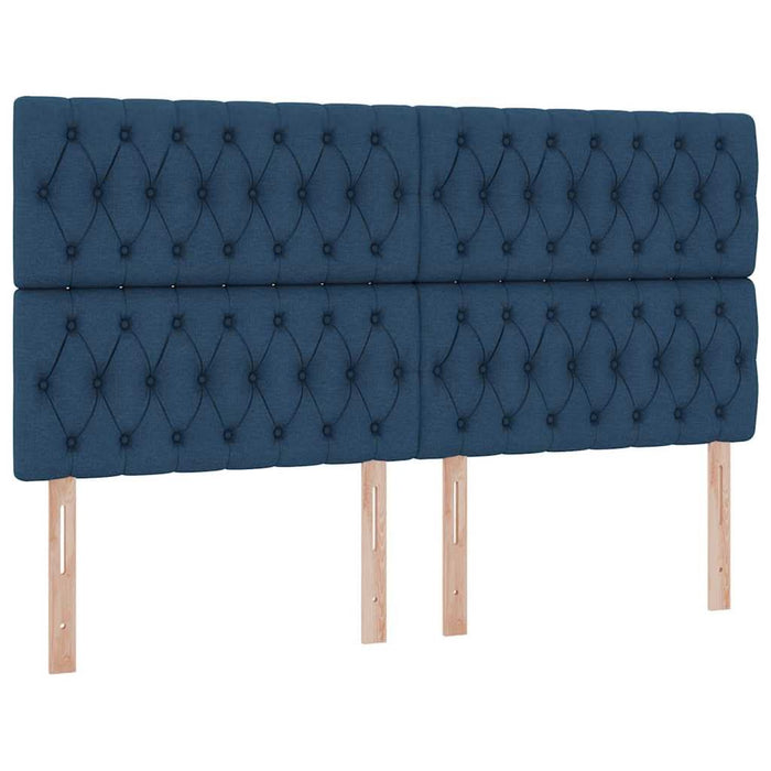 Pat cu storage albastru 200 x 200 cm Piele artificială - WALTI WALTI