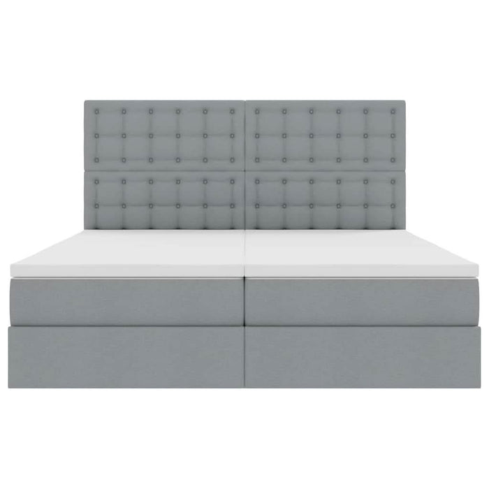 Pat cu storage Gri deschis 180 x 200 cm Piele artificială - WALTI WALTI