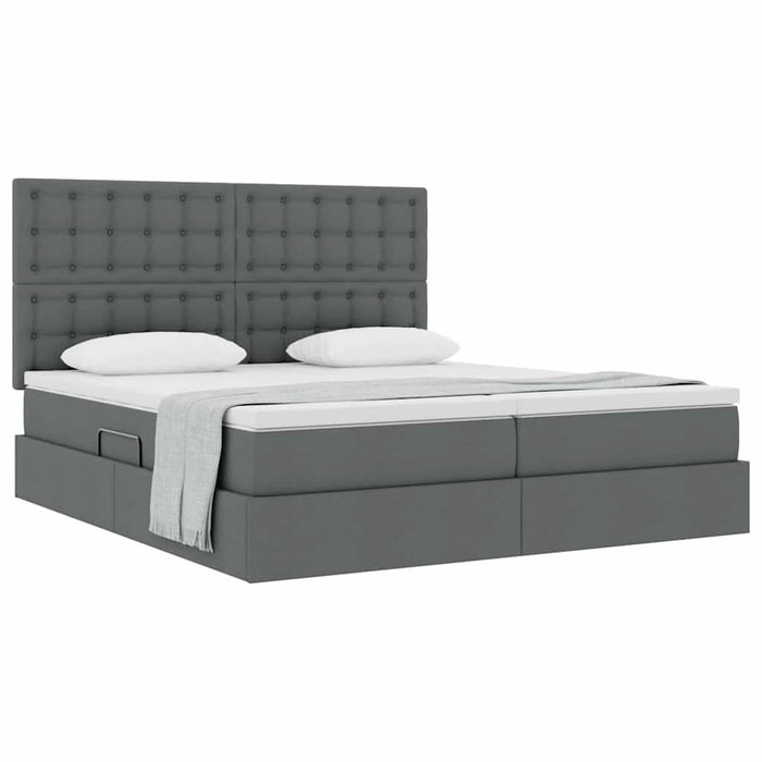 Pat cu storage Gri închis 180 x 200 cm Piele artificială - WALTI WALTI