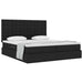 Pat cu storage cu saltea Negru 180 x 200 cm Piele artificială - WALTI WALTI